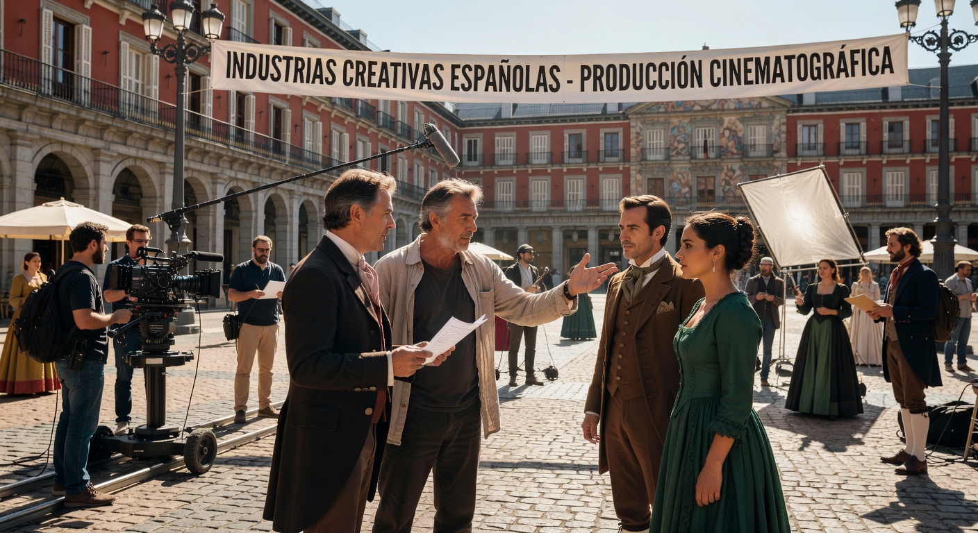 Director de cine en plató de Madrid