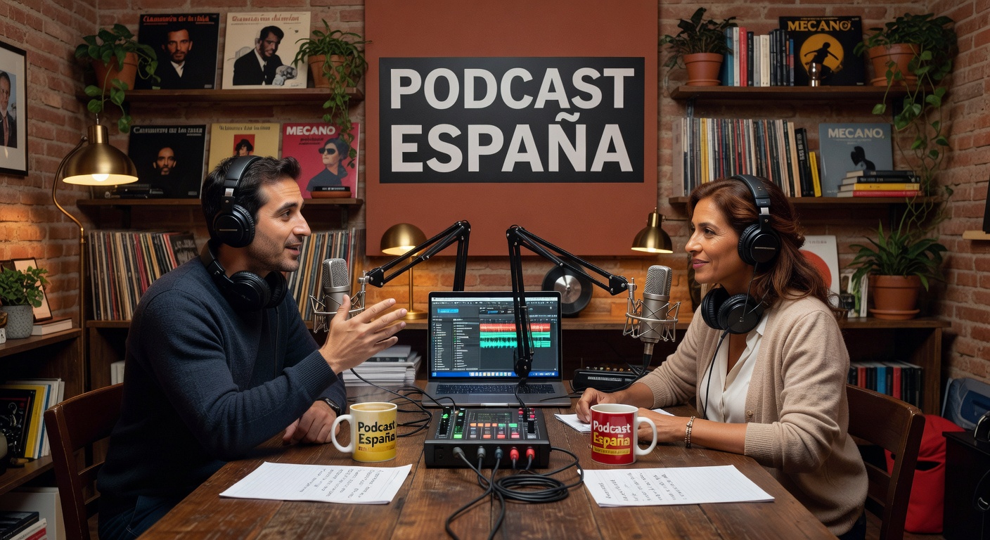 Estudio de grabación de podcast en España